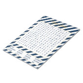 Bloc-notes pour les jeux de Baby shower de recherc (Incliné)