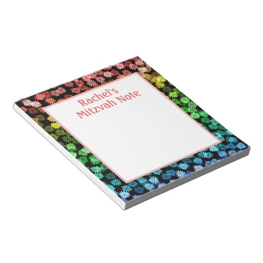 Bloc-notes pour les notes de Mitzvah des filles de (Incliné)