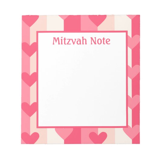 Bloc-notes pour les notes de Mitzvah pour filles a (Devant)
