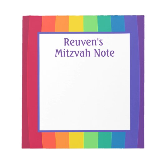 Bloc-notes pour les notes de Mitzvah pour garçons (Devant)