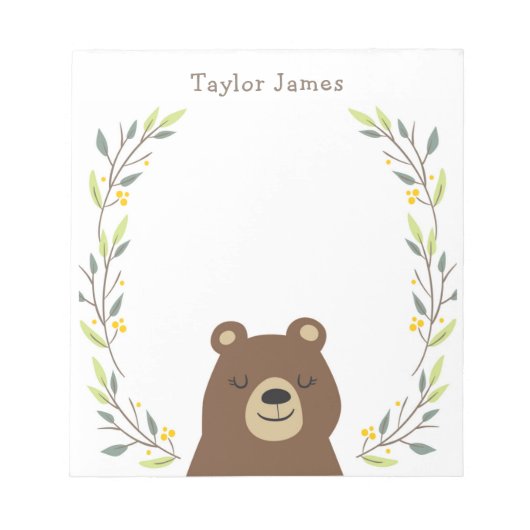 Bloc-notes pour les ours de Woodland (Devant)