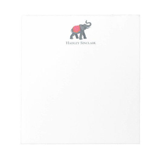 Bloc-notes pour l'icône d'éléphant sophistiquée (Devant)