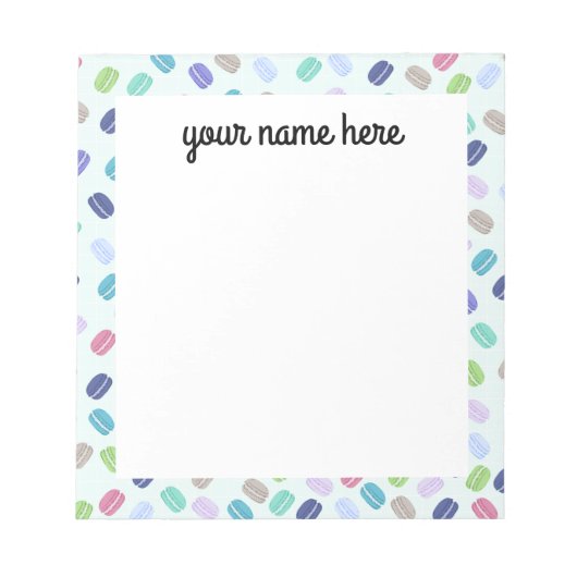 Bloc-notes pour Macarons personnalisés (Devant)