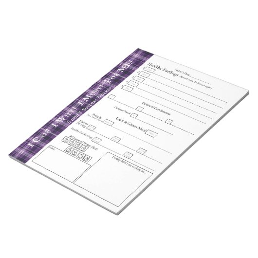 Bloc-notes pour moi 5 Plus 1 Daily Food Tracker (Incliné)