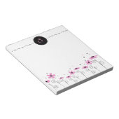 Bloc-notes pour monogramme Customisé Floral Whimsy (Incliné)
