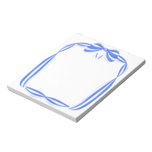 Bloc-notes pour monogramme de ruban à ruban aquare (Tourné)