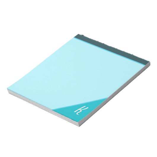 Bloc-notes pour monogramme moderne pour hommes (Tourné)