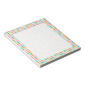 Bloc-notes pour motif à points rétro Rainbow (Incliné)