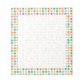 Bloc-notes pour motif à points rétro Rainbow (Devant)
