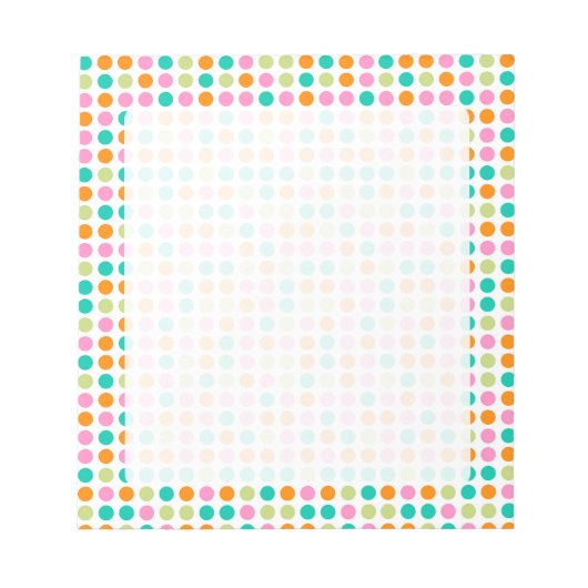 Bloc-notes pour motif à points rétro Rainbow (Devant)