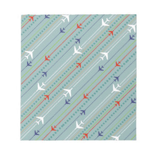 Bloc-notes pour Motif d'avion rétro
