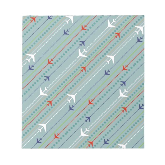 Bloc-notes pour Motif d'avion rétro (Devant)