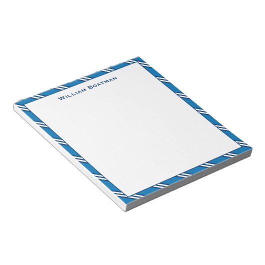 Bloc-notes pour Motif de bande de Cravate bleu cla (Incliné)