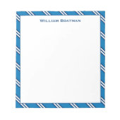 Bloc-notes pour Motif de bande de Cravate bleu cla (Devant)