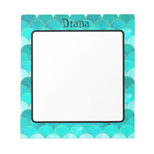 Bloc-notes pour motif de sirène mignon (Devant)