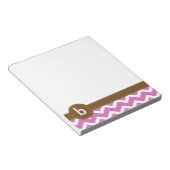 Bloc-notes pour Motif violet Zig Zag Chevron (Incliné)