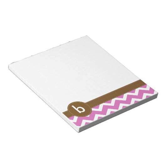 Bloc-notes pour Motif violet Zig Zag Chevron (Incliné)