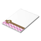 Bloc-notes pour Motif violet Zig Zag Chevron (Tourné)