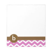 Bloc-notes pour Motif violet Zig Zag Chevron (Devant)