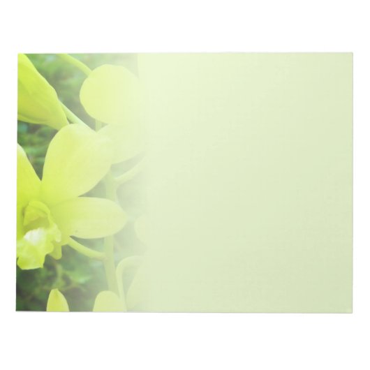 Bloc-notes pour orchidées jaunes (Devant)