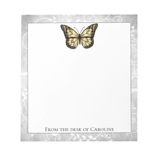 Bloc-notes pour papillon Or brillant (Devant)