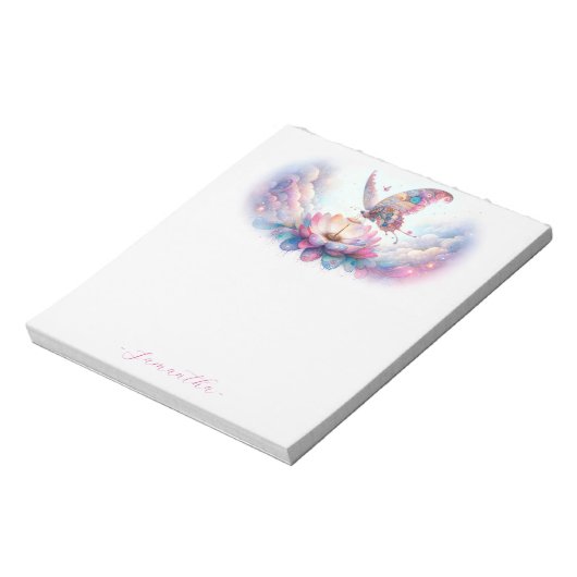 Bloc-notes pour papillon personnalisé (Tourné)