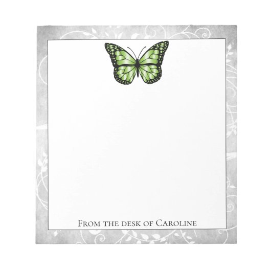 Bloc-notes pour papillon vert brillant (Devant)