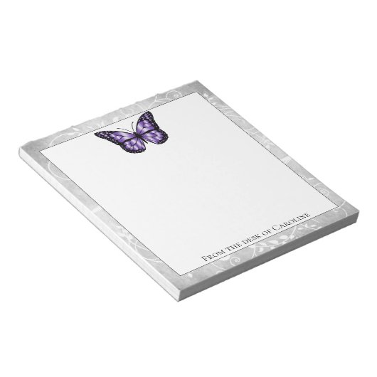 Bloc-notes pour papillon violet brillant (Incliné)