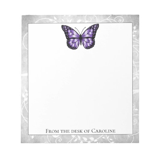 Bloc-notes pour papillon violet brillant (Devant)