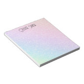 Bloc-notes pour Parties scintillant arc-en-ciel mo (Incliné)