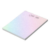 Bloc-notes pour Parties scintillant arc-en-ciel mo (Tourné)