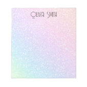 Bloc-notes pour Parties scintillant arc-en-ciel mo (Devant)