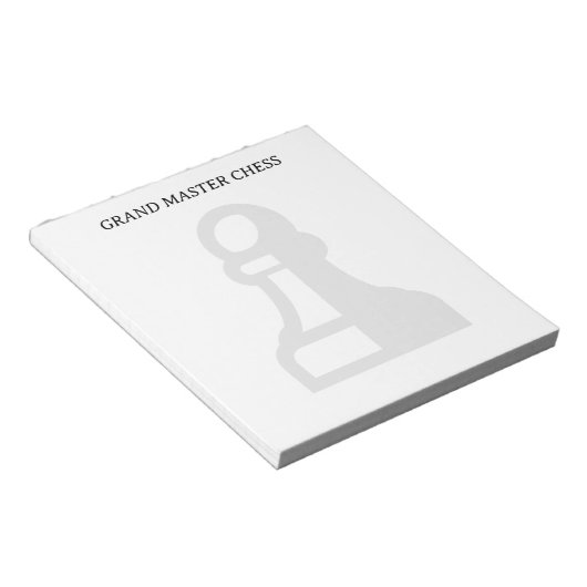 Bloc-notes pour pièces d'échecs noir et blanc pers (Incliné)