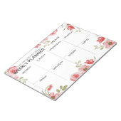 Bloc-notes pour planificateur hebdomadaire Floral  (Incliné)
