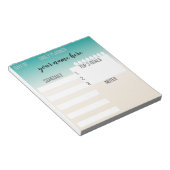 Bloc-notes pour planificateur personnalisé turquoi (Incliné)
