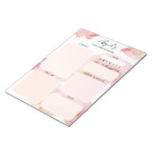 Bloc-notes pour plans personnalisés couleur rose e (Incliné)