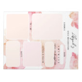 Bloc-notes pour plans personnalisés couleur rose e (Devant)
