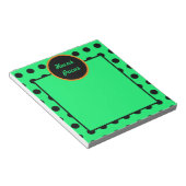 Bloc-notes pour poches de chocolat (néon vert et n (Incliné)