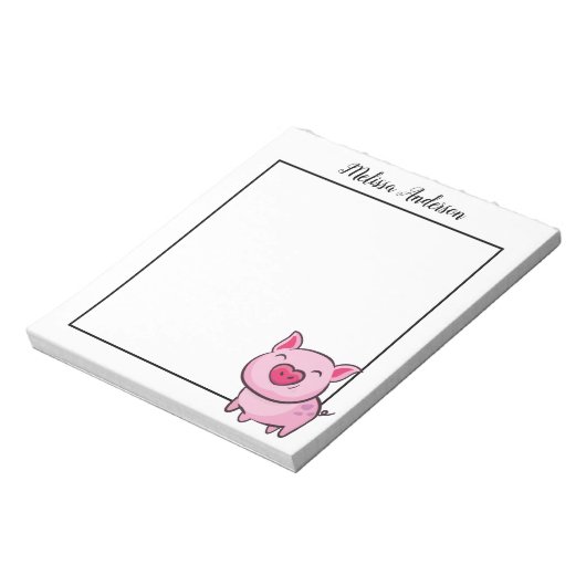 Bloc-notes pour porc rose (Tourné)