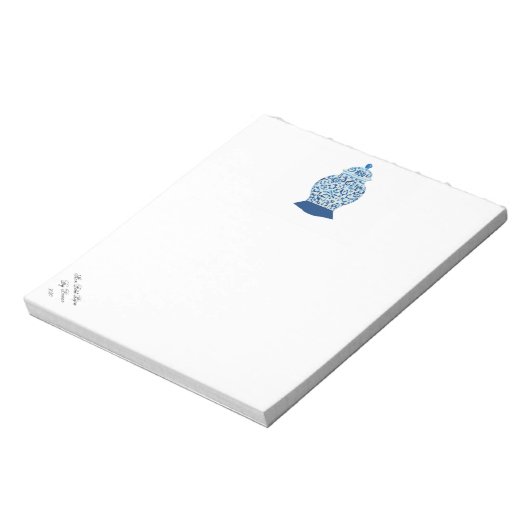 Bloc-notes pour pot de gingembre bleu et blanc (Tourné)