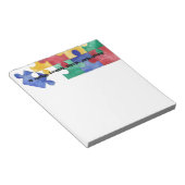 Bloc-notes pour puzzle sensibilisation sur l'autis (Incliné)