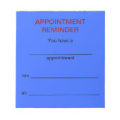 Bloc-notes pour rappel de rendez-vous - Bleu clair (Devant)