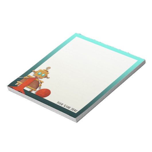 Bloc-notes pour robots Tricots personnalisés (Tourné)