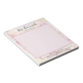 Bloc-notes pour script couleur rose jaune moderne (Incliné)