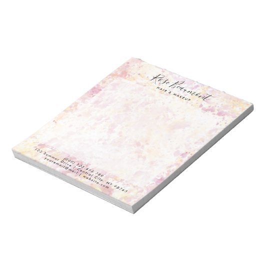 Bloc-notes pour script couleur rose jaune moderne (Tourné)