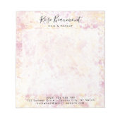 Bloc-notes pour script couleur rose jaune moderne (Devant)