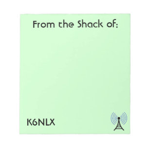 Bloc-notes pour signal radio amateur vert