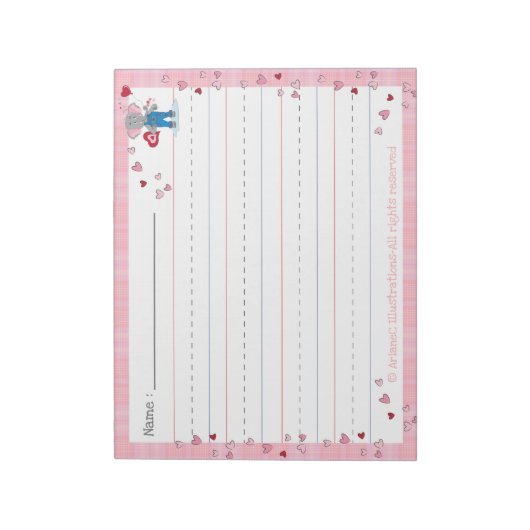 Bloc-notes pratique d'écriture manuscrite de févri (Tourné)