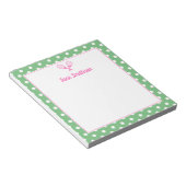 Bloc-notes Preppy vert et rose (Incliné)