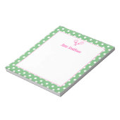 Bloc-notes Preppy vert et rose (Tourné)
